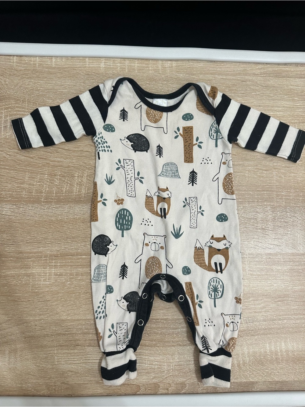 Tesa Babe forest animal print romper 0-3 months